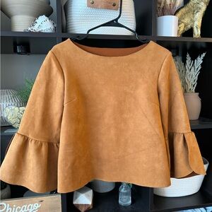 Faux Suede Top